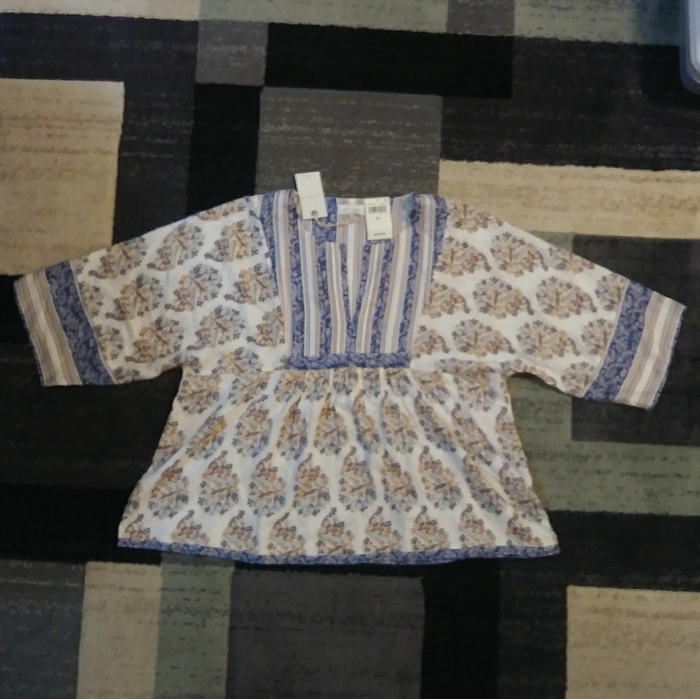 Lucky flowy loose blouse XL short sleeve